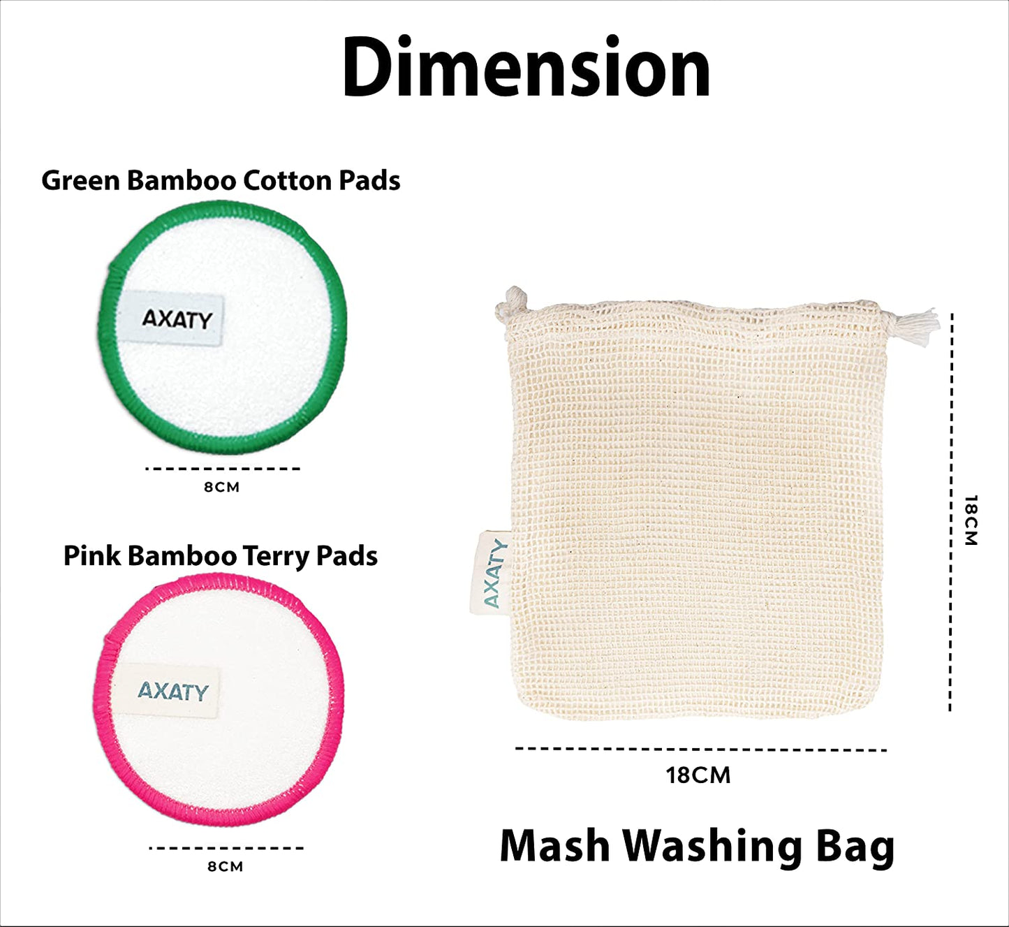 3-Layers 20 Reusable Makeup Remover Pads - Organic Bamboo Cotton Pads with Drawstring Bag, Eco-Friendly Cleansing Face Pads - Makeup Remover for All Skin Types (Brown, 20 Pads Set)