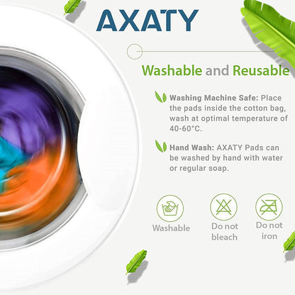 3-Layers 20 Reusable Makeup Remover Pads - Organic Bamboo Cotton Pads with Drawstring Bag, Eco-Friendly Cleansing Face Pads - Makeup Remover for All Skin Types (Brown, 20 Pads Set)