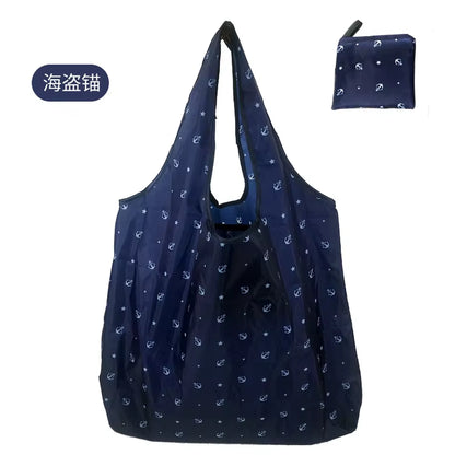Reusable Shopping Bags Foldable Large Size Women Shopping Bags Totes Heavy Duty Washable Cloth Grocery Bags Eco-Friendly Bags