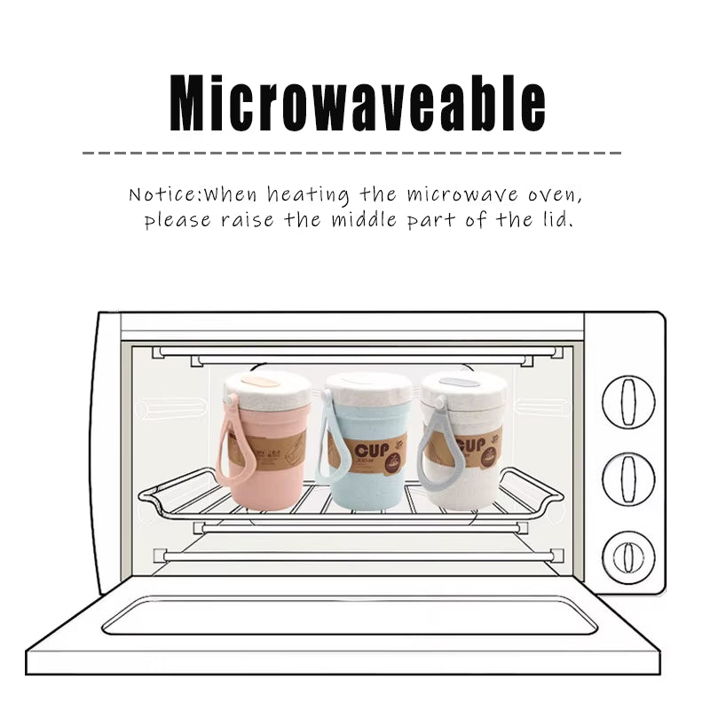 300Ml Soup Box Sealed Leakproof Kids Lunchbox Eco-Friendly round Food Container Meal Prep Bento Box Microwavable Lunch Boxes Hot