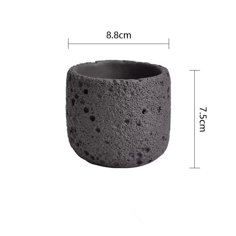Eco-Friendly Candle Holder，Green Home Decor，Eco-Materials，Gift Item，Volcanic Rock-Inspired Design,Magnesium Clay,1Pc, Tealight