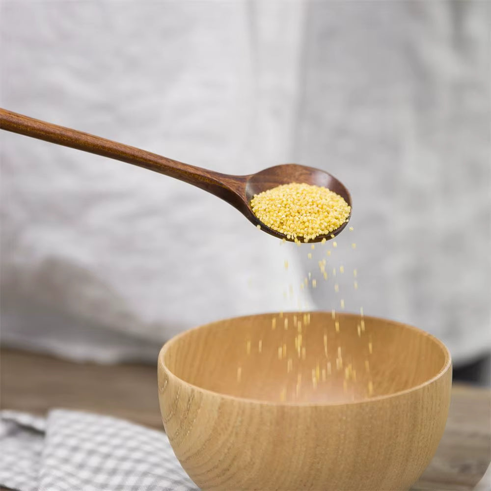 1/2Pcs Wooden Spoon Soup Spoon and Fork Eco Friendly Products Tableware Natural Ellipse Ladle Spoon Set Spoons for Cooking