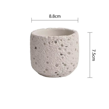 Eco-Friendly Candle Holder，Green Home Decor，Eco-Materials，Gift Item，Volcanic Rock-Inspired Design,Magnesium Clay,1Pc, Tealight