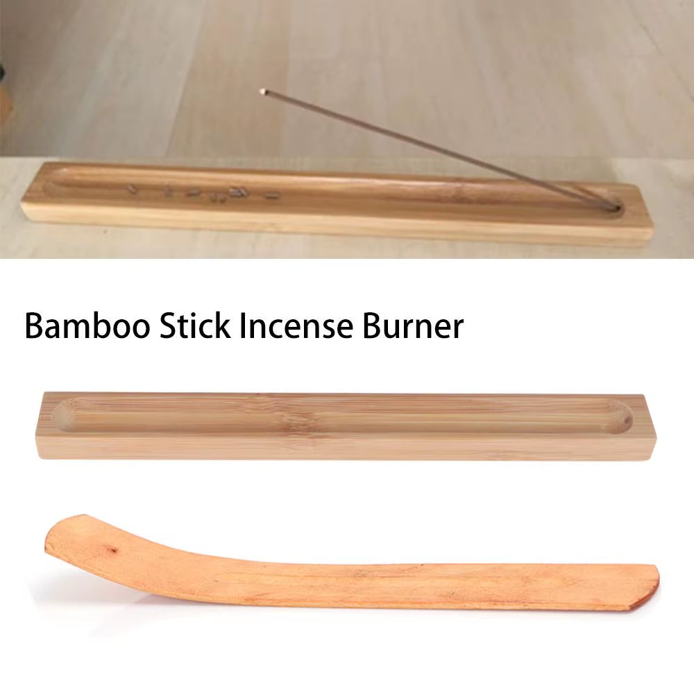 Incense Holder Useful Bamboo Material Stick Plate Fragrant Ware Stick Incense Burner Line Incense Burner Eco-Friendly