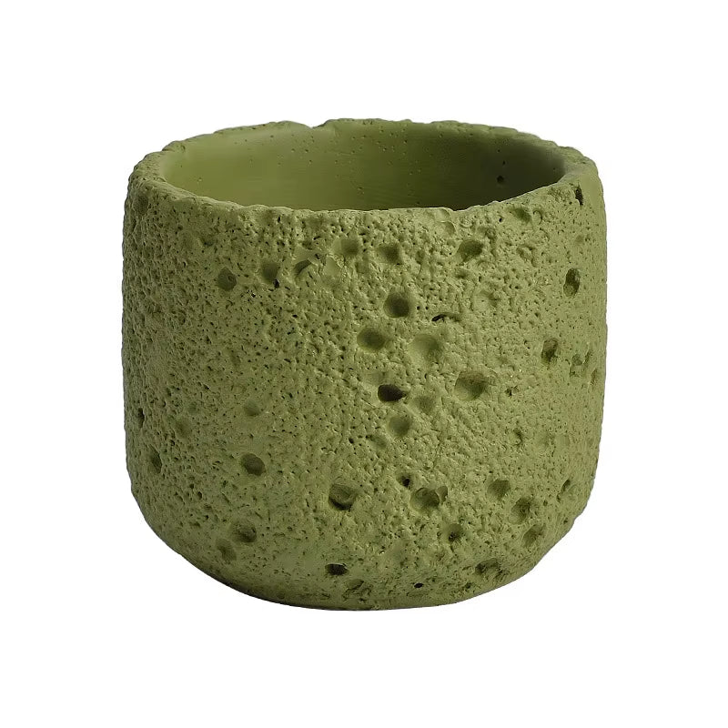 Eco-Friendly Candle Holder，Green Home Decor，Eco-Materials，Gift Item，Volcanic Rock-Inspired Design,Magnesium Clay,1Pc, Tealight
