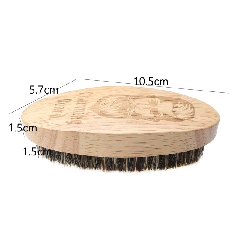 1PC Eco Friendly Boar Bristle Men'S Shaving Brush Portable Barber Natural Beard Brush for Facial Cleaning Mustache Tools
