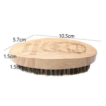 1PC Eco Friendly Boar Bristle Men'S Shaving Brush Portable Barber Natural Beard Brush for Facial Cleaning Mustache Tools