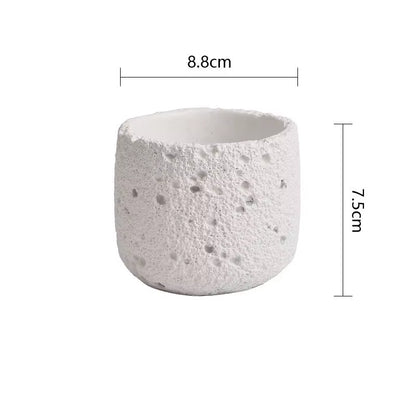 Eco-Friendly Candle Holder，Green Home Decor，Eco-Materials，Gift Item，Volcanic Rock-Inspired Design,Magnesium Clay,1Pc, Tealight