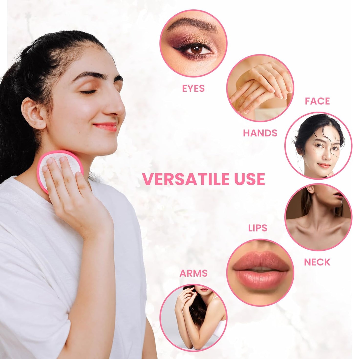 3-Layers 20 Reusable Makeup Remover Pads - Organic Bamboo Cotton Pads with Drawstring Bag, Eco-Friendly Cleansing Face Pads - Makeup Remover for All Skin Types (Brown, 20 Pads Set)