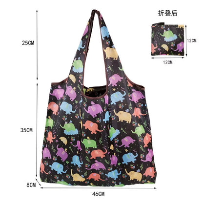 Reusable Shopping Bags Foldable Large Size Women Shopping Bags Totes Heavy Duty Washable Cloth Grocery Bags Eco-Friendly Bags