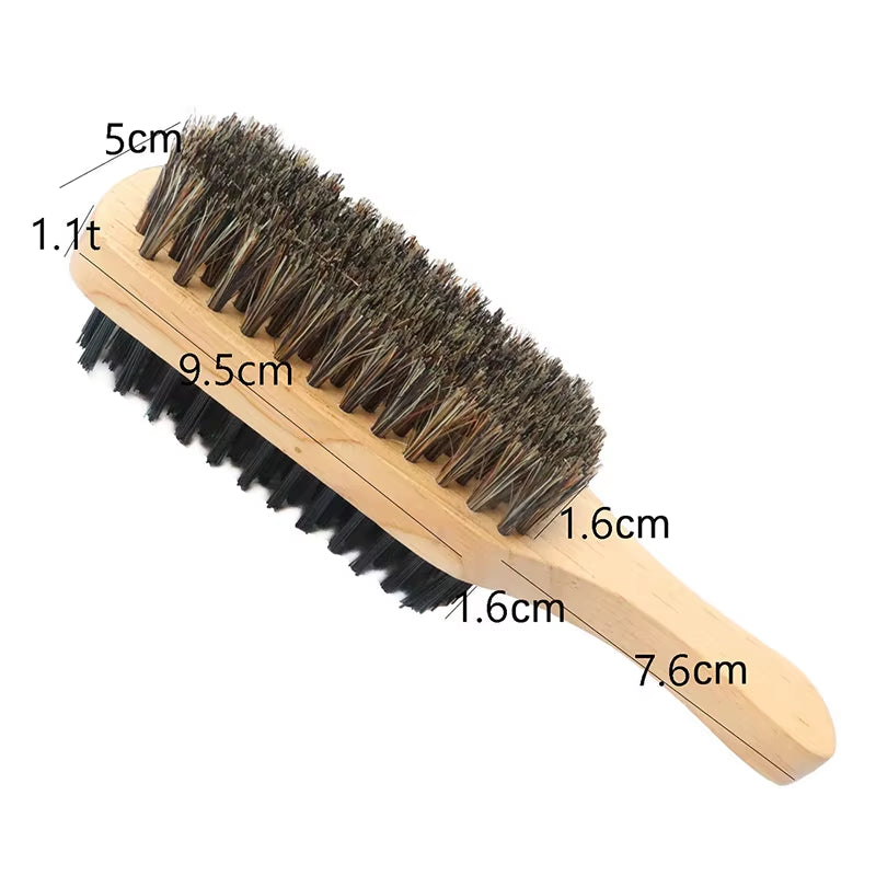 1PC Eco Friendly Boar Bristle Men'S Shaving Brush Portable Barber Natural Beard Brush for Facial Cleaning Mustache Tools