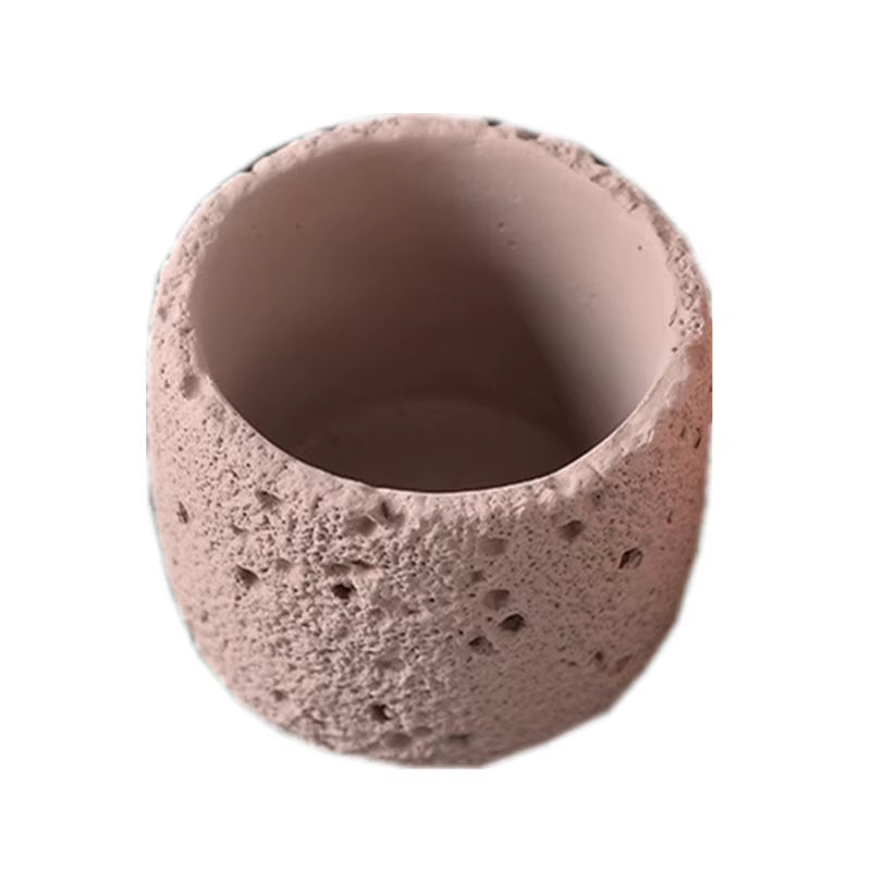 Eco-Friendly Candle Holder，Green Home Decor，Eco-Materials，Gift Item，Volcanic Rock-Inspired Design,Magnesium Clay,1Pc, Tealight