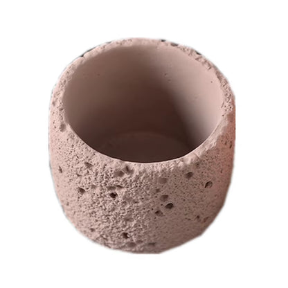 Eco-Friendly Candle Holder，Green Home Decor，Eco-Materials，Gift Item，Volcanic Rock-Inspired Design,Magnesium Clay,1Pc, Tealight