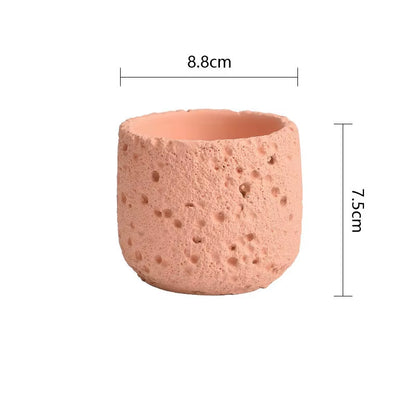 Eco-Friendly Candle Holder，Green Home Decor，Eco-Materials，Gift Item，Volcanic Rock-Inspired Design,Magnesium Clay,1Pc, Tealight