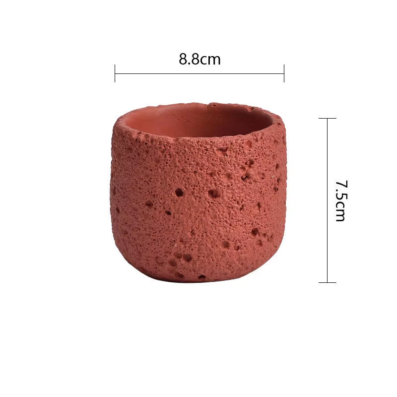 Eco-Friendly Candle Holder，Green Home Decor，Eco-Materials，Gift Item，Volcanic Rock-Inspired Design,Magnesium Clay,1Pc, Tealight